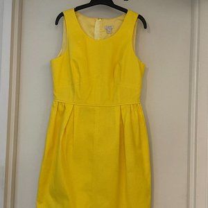 J. Crew Factory Yellow Shift Structured Dress - Size 10 NWT